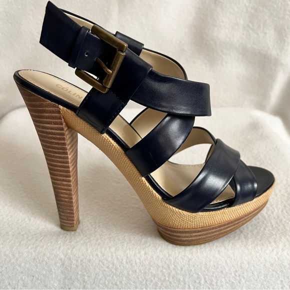 Colin Stuart Leather Strappy Platform Stilettos - Picture 2 of 15